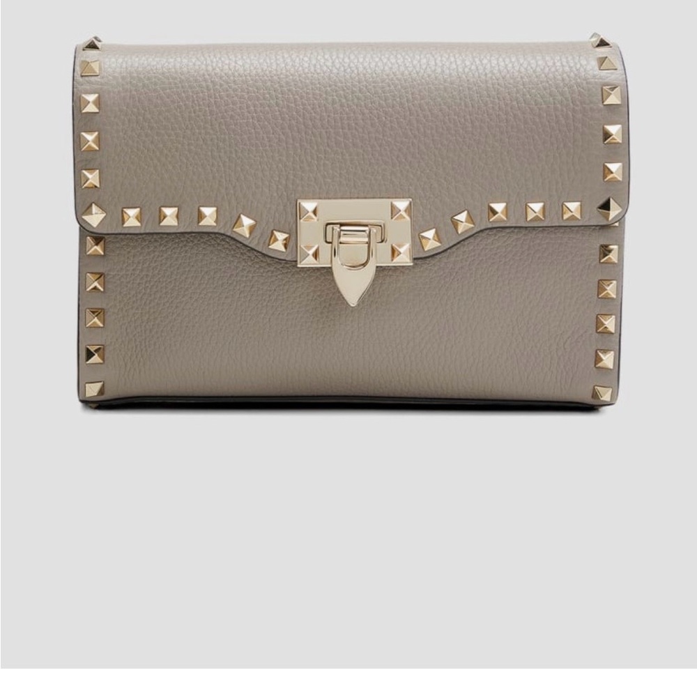 **SOLD**Almost new with tags Valentino Moon Taupe Rockstud shoulder bag